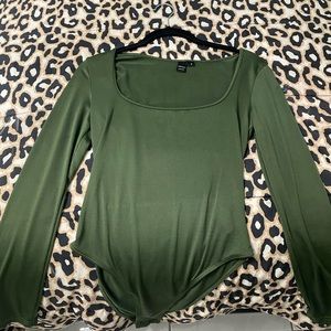 green shein bodysuit